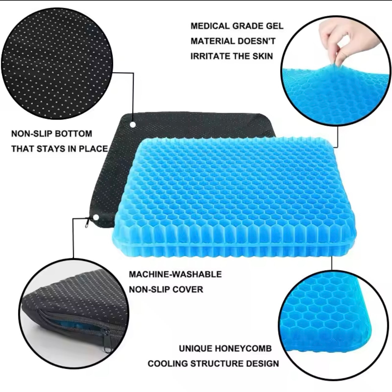 Honey comb gel cushion